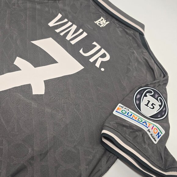 Vini Jr Real Madrid Jersey #7 Charcoal Gray 24/25 Vinicius Jr. - Picture 1 of 13